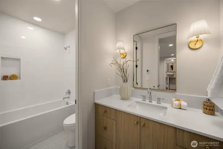 2nd full bath upstairs.