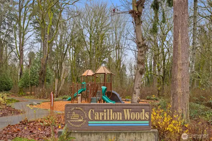 Carillon Woods Park across the street.