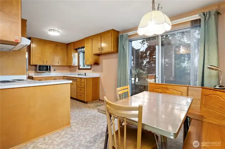 Sliding doors to back porch