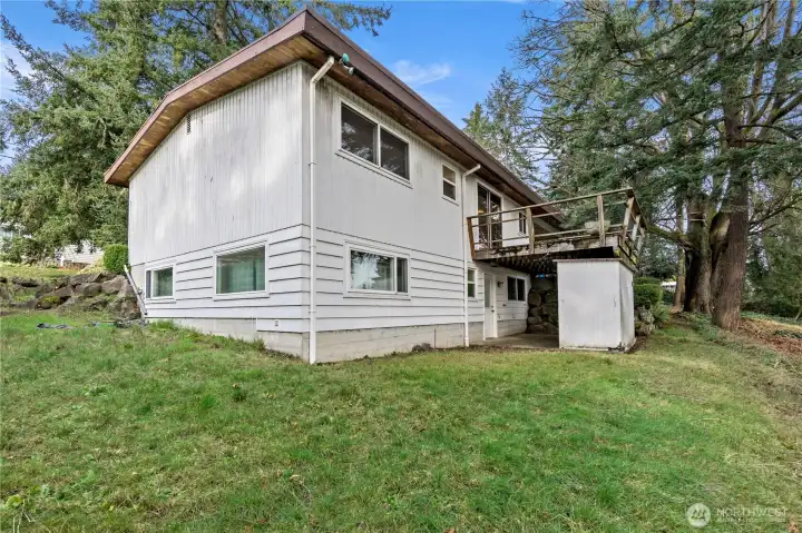 Westerly corner view of home