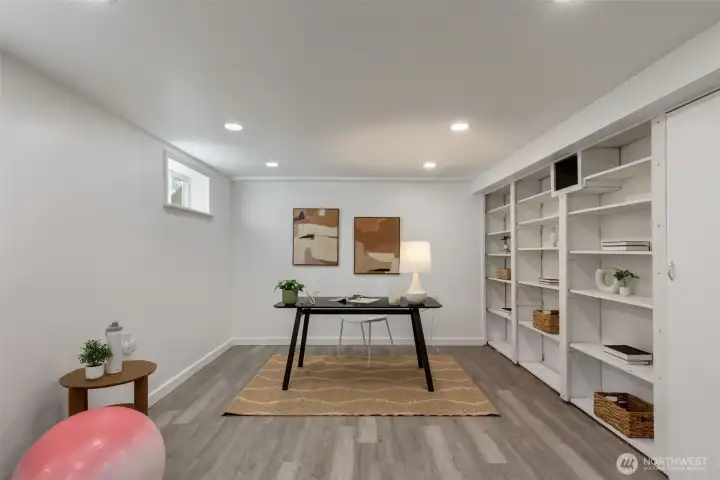 Basement recreation room. Great for a future gym.