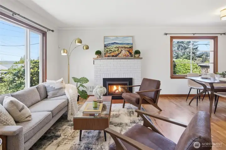 West and North facing windows for ample natural light.