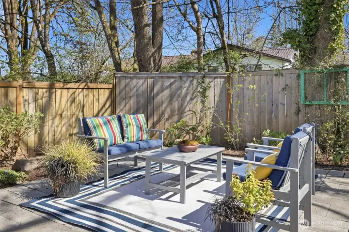 Paver patio to enjoy the tranquility of the neighborhood and sounds of the birds.