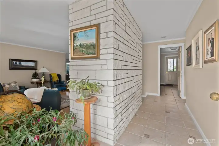 Large entryway through front door.