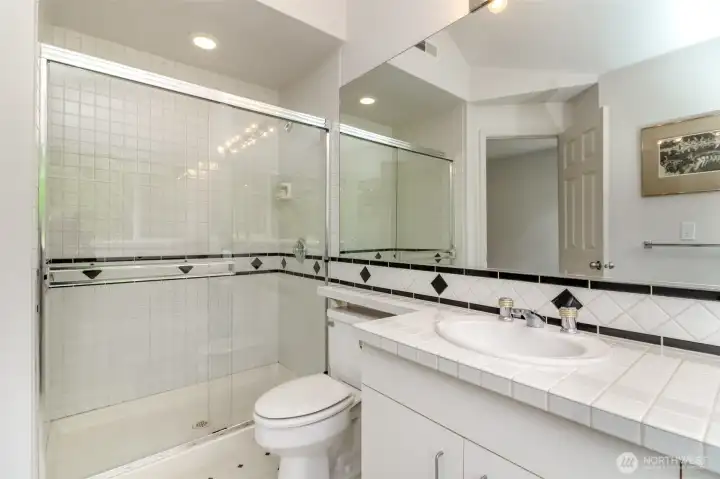 Walk in shower in primary