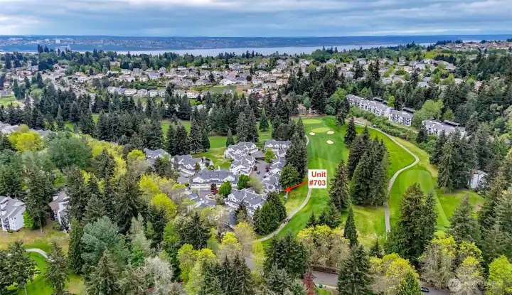Aerial looking south