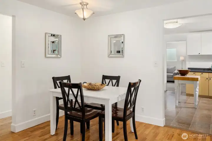 Dining space in the open living area.