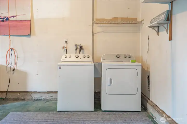 Laundry in garage