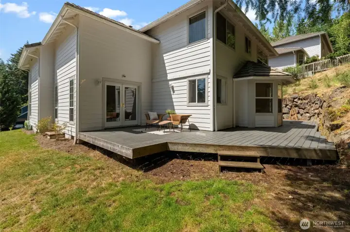 backyard with deck