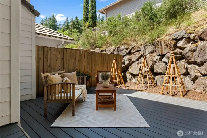 private garden off living room
