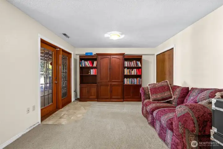 Lower level family room private entrance