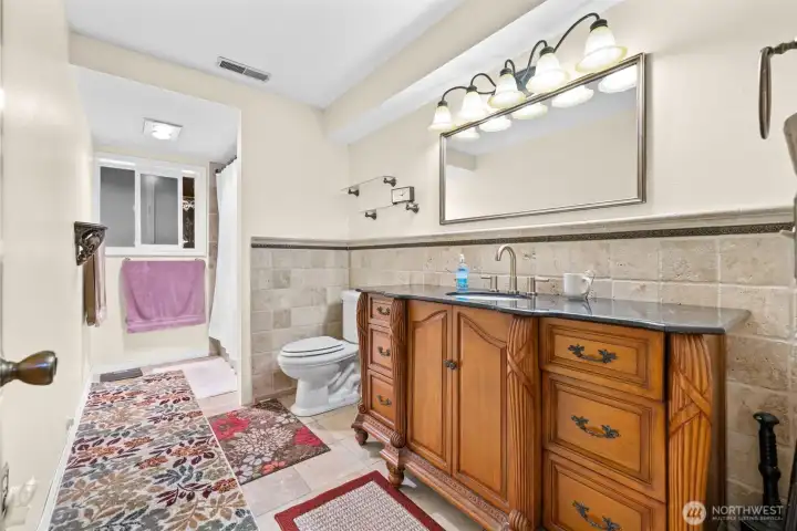 Lower level bath