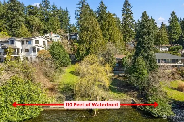 110 feet of west-facing Bellevue waterfront in Enatai.