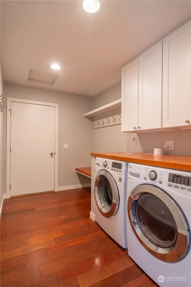 Laundry room leading out to the garage