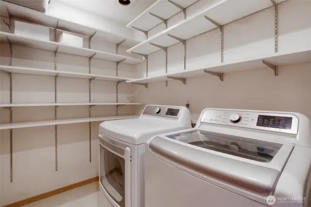 Oversized laundry room with LOTS of storage