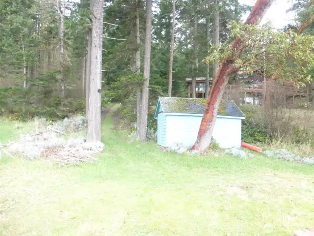 Shed at beach access