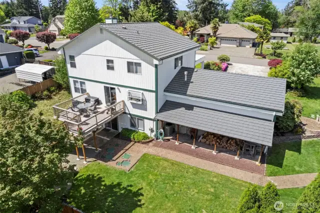 Another view of the back of the house - lifetime metal roofing!