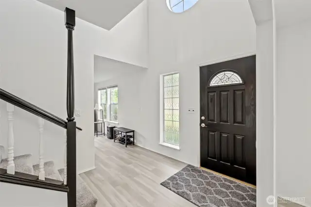 Entryway is bright and open.