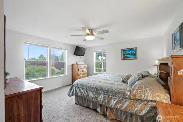 Master bedroom is spacious and beautiful!