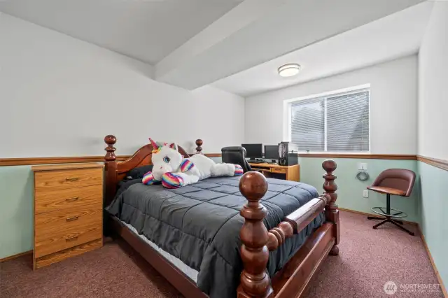 Bedroom in the basement.