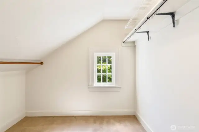 Walk-in closets in each bedroom.