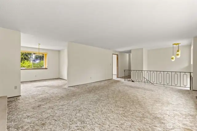 Flexible layout allows for a defined dining space while keeping sightlines open. Host, gather, or create your dream great room!