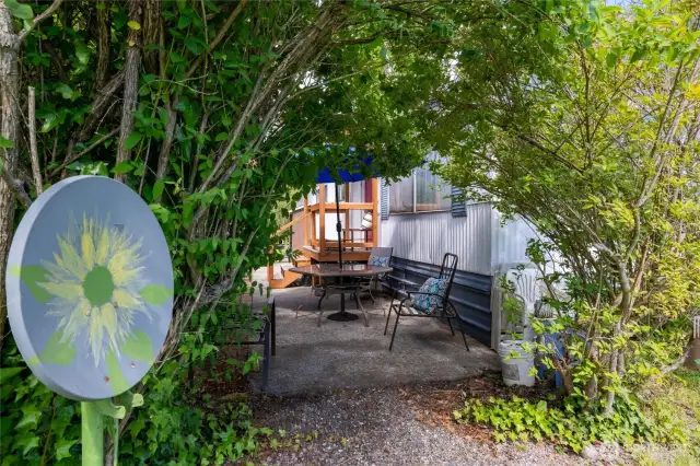 A private patio space to enjoy.