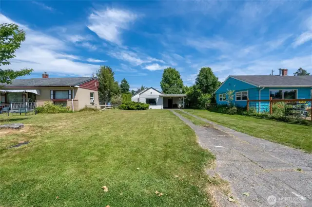 The home is set to the back of the property, leaving room for lots of opportunity.