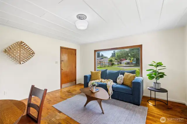 Sitting back off the road, you can enjoy the privacy afforded with the a home that is situated at the back of the lot.