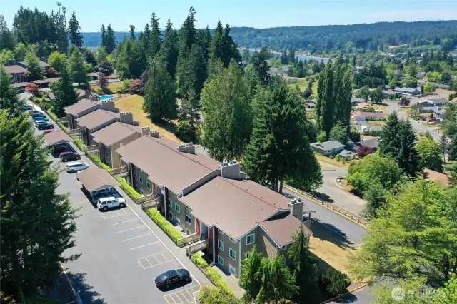 Street view of Building's 1, 2 ,3 & 4 and The Common/Office Building