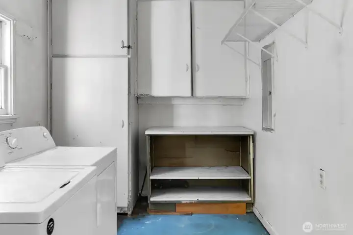 Utility Room with storage.