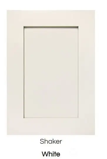 Cabinets throughout the home are white maple shaker.