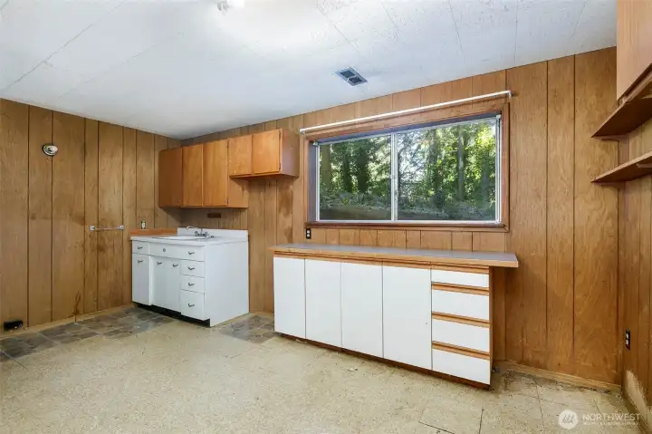 Lower Level Bedroom with Kitchen Sink (Potential for M-I-L or Multi-Generational Living)