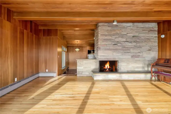 Natural stone and brickwork thruout.