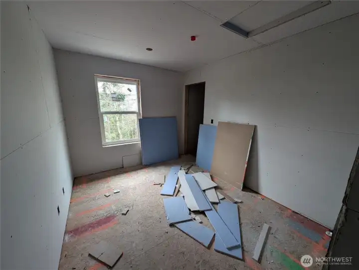 Second floor, kitchen and living