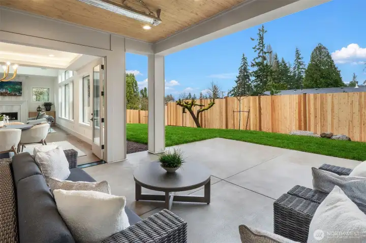 Private outdoor covered living area