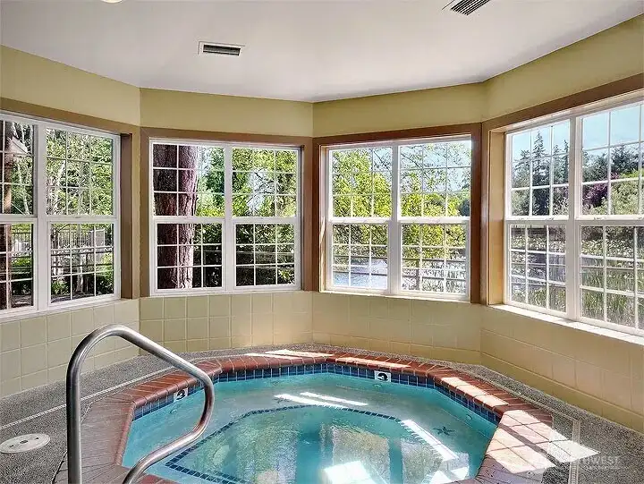 Indoor spa/hot tub also open year round.