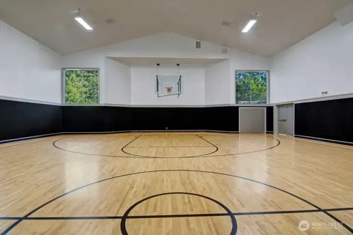 Indoor basketball court