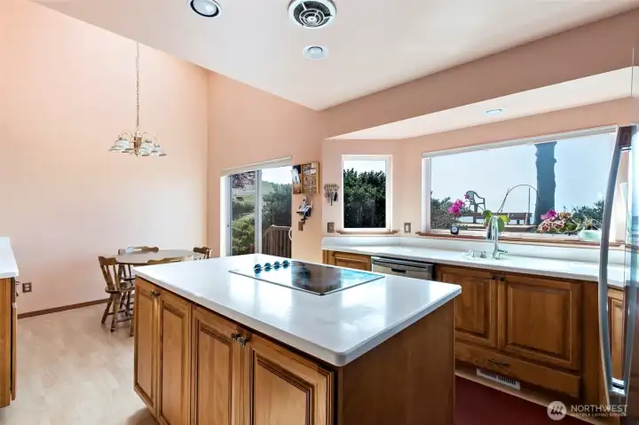 Generous sized casual eating area