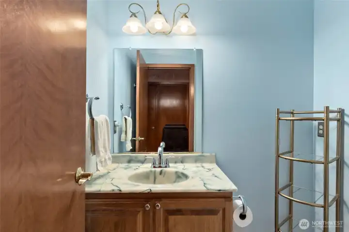 Guest powder room on main level