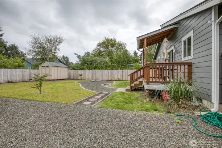 Sellers have put quite a bit of work into the backyard.