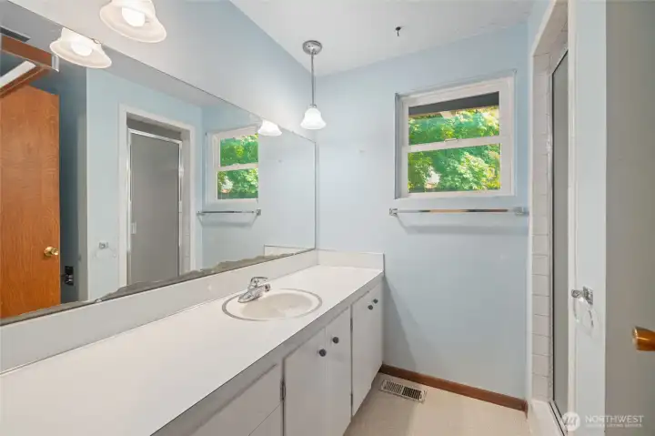 Primary bath with shower