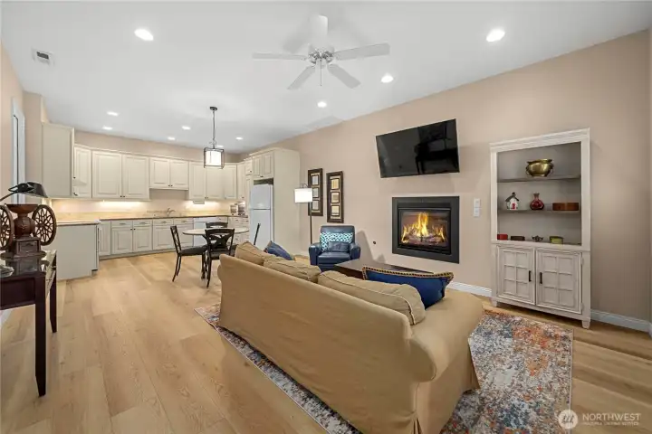 Main level living room and Kitchen with eating space