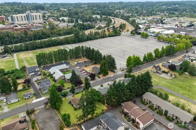 Good Samaritan Hospital is seen in the upper left of the photo.