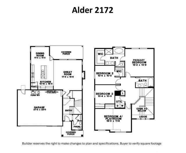 Home is under construction.  Photos are of a previously bult home in a different community with similar finishes.  Builder reserves the right to make changes to plans & specifications without notice.  Features vary by plan.  Buyer to verify square footage.