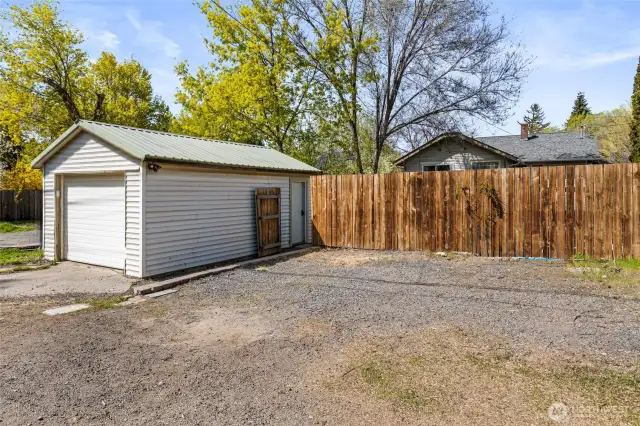 Detached garage off alley