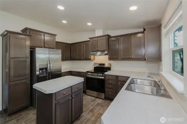 All New Stainless Appliances and sink
