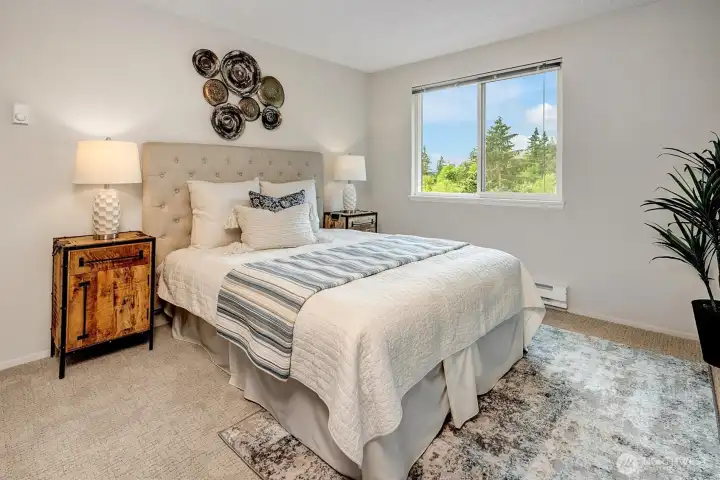 Primary suite. All photos from when the unit was staged. Now vacant.