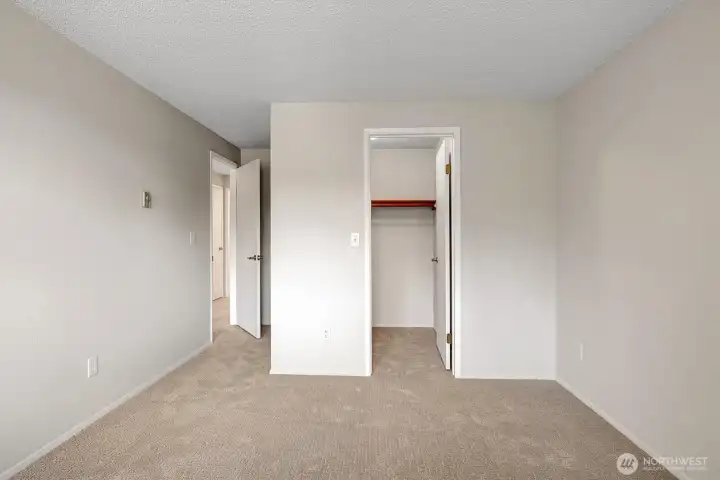 Second bedroom with walk-in closet.