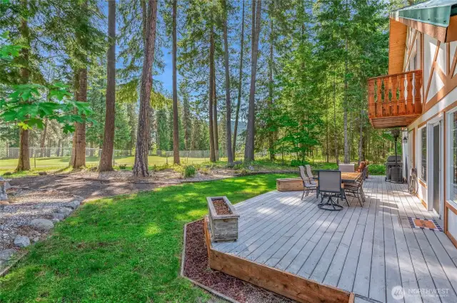 Large deck and golf course